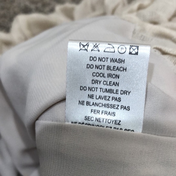 Haute Hippie Dress Size Small Gray Modal Tan Linen Bubble Hem Mini - Picture 7 of 10